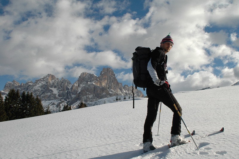 Pale di San Martino dalla salita verso il Piccolo Colbricon