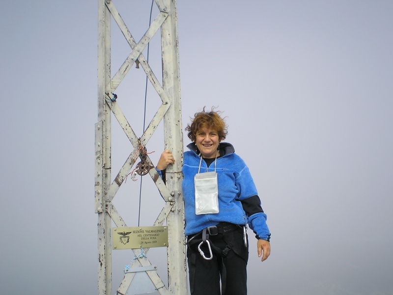 in cima allo scalino