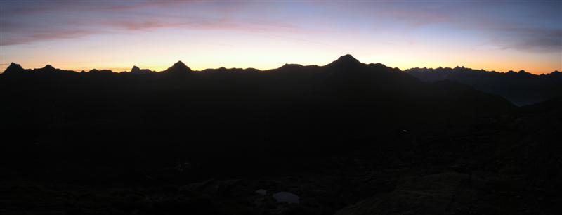 alba dal bivacco al passo del Servizio